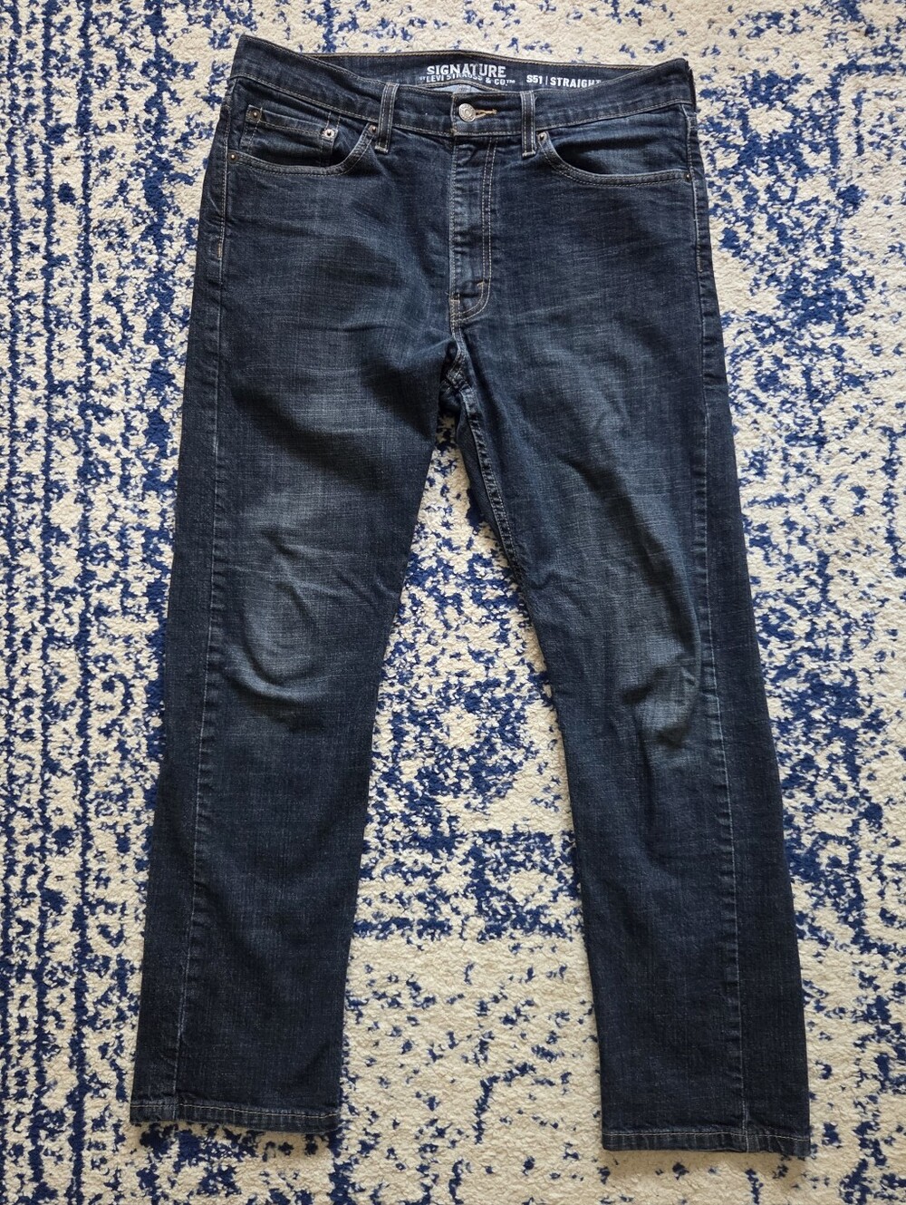 Signature Straight Dark Blue Men's Jeans